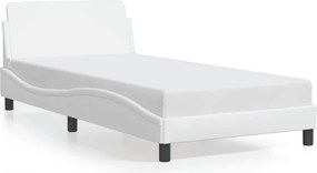 vidaXL Πλαίσιο Κρεβατιού Dover Λευκό 100x200 εκ.Συνθετικό Δέρμα