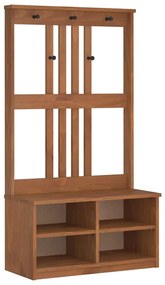 vidaXL Δέντρο χωλ "SANDNES" 87x40x159,5 εκ. Πεύκο μασίφ ξύλο