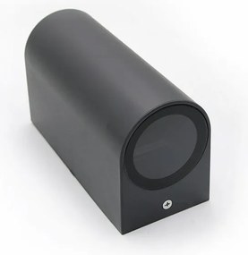Adeleq Φωτιστικό Pc Επίτοιχο Οβάλ 2xGU10 Γραφίτης 3-070211