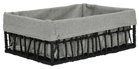 Καλάθι Αποθήκευσης Και Οργάνωσης Nest 02-28053 28x20x10cm Black Estia Ύφασμα,Χαρτί