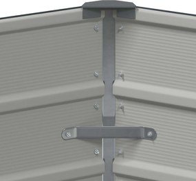 vidaXL Γλάστρα Ανθρακί 129 x 129 x 75 εκ Ατσάλι