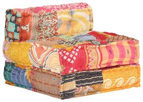 vidaXL Κάθισμα - Πουφ Αρθρωτό Patchwork Υφασμάτινο