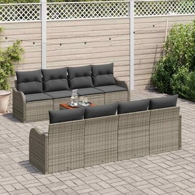 vidaXL Σετ Καναπέ Κήπου 9 pcs Γκρι