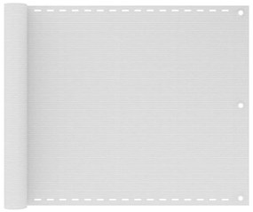 vidaXL Διαχωριστικό Βεράντας Λευκό 75 x 500 εκ. από HDPE