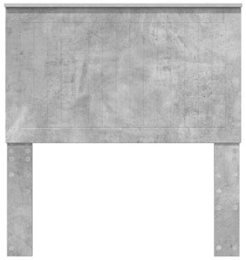 vidaXL Κεφαλάρι με κεφαλάρι Σκυρόδεμα Γκρι 90 cm Επεξεργασμένο ξύλο