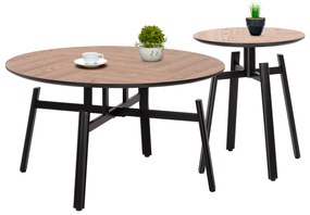 Intrahome ΣΕΤ 2ΤΜΧ ΤΡΑΠΕΖΙΑ ΣΑΛΟΝΙΟΥ SCASABLANCAINCASABLANCALTCASABLANCAIE-GENEVIEVE NELSPRUICASABLANCALTCASABLANCAI-ΜΕΤΑΛΛΟ Φ80εκ & Φ45εκ intraho-0007972