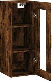 vidaXL Ντουλάπι Τοίχου Καπνιστή Δρυς 34,5 x 34 x 90 εκ.