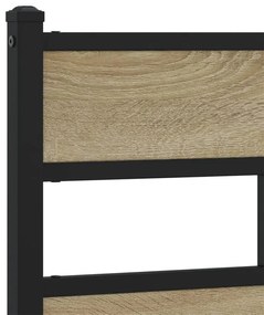 Σκελετός Κρεβ. Χωρίς Στρώμα Sonoma Δρυς 120x200 εκ. Μεταλλικό - Καφέ