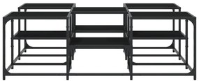 vidaXL Τραπεζάκι Σαλονιού Μαύρο 121x121x40 εκ. από Επεξεργασμένο Ξύλο