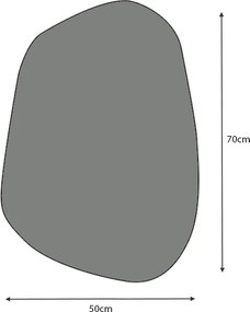 Καθρέπτης τοίχου Denza Megapap χρώμα λευκό 50x70x2,2εκ.