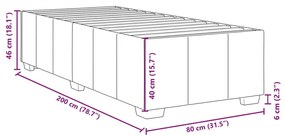 ΚΡΕΒΑΤΙ BOXSPRING ΜΕ ΣΤΡΩΜΑ ΜΑΥΡΟ 80 X 200 ΕΚ. ΥΦΑΣΜΑΤΙΝΟ 3285430