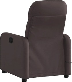 vidaXL Πολυθρόνα Μασάζ Ανακλινόμενη Σκούρο Καφέ Υφασμάτινη