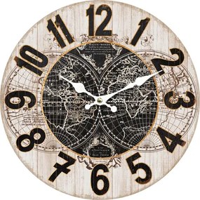 Ρολόι Τοίχου ArteLibre MDF Φ34x3.8cm-14650004