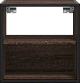 vidaXL Κομοδίνο επίτοιχο ντουλάπι καφέ δρυς 40x31x39,5 cm