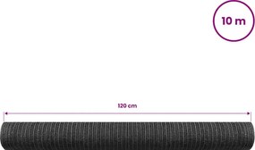 vidaXL Δίχτυ Σκίασης Ανθρακί 1,2 x 10 μ. από HDPE 75 γρ./μ²