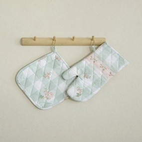 Πιάστρα Και Γάντι Κουζίνας Iris (Σετ 2τμχ) One Size Mint Nima 100% Cotton