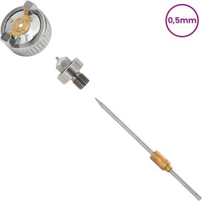 vidaXL Μύτη Ψεκαστήρα HVLP Μύτη 0,8 mm Ασημί Ανοξείδωτο Ατσάλι