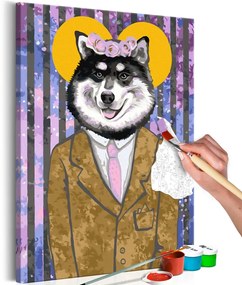 Ζωγραφική με αριθμούς Σκύλος με κοστούμι - 40x60