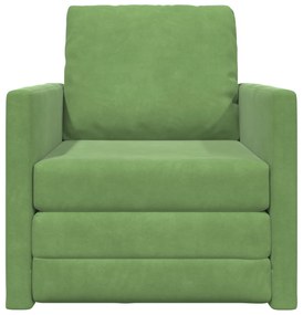 vidaXL Καναπές Κρεβάτι 2-σε-1 Ανοιχτό Πράσινο 74x77x81 εκ. Βελούδο