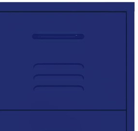 vidaXL Συρταριέρα Ναυτικό Μπλε 80 x 35 x 101,5 εκ. από Ατσάλι