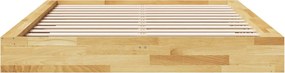 vidaXL Πλαίσιο κρεβατιού χωρίς στρώμα 140x200 cm μασίφ ξύλο δρυς