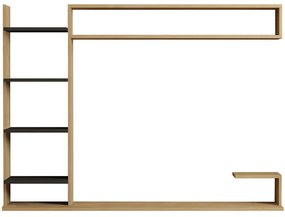 Σύνθεση Τηλεόρασης Noble 835PUQ3063 180x29,6x121,8cm Oak-Anthracite