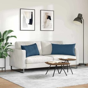 vidaXL Μαξιλάρι Καναπέ 2 pcs Μπλε 80 x 40 cm ύφασμα