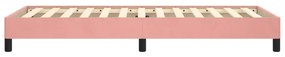Πλαίσιο Κρεβατιού Ροζ 90x190 εκ. Βελούδινο - Ροζ