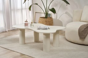 Τραπεζάκι Σαλονιού Κρεμ CEZUN 110x70x40