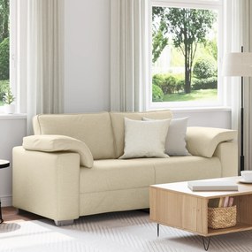 vidaXL Καναπές Loveseat Κρεμ 140 εκ Υφάσματος