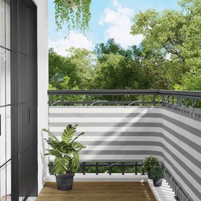 vidaXL Οθόνη Μπαλκονιού Ανοιχτό Γκρι και Λευκό 75 x 800 cm