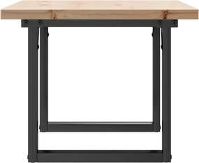 vidaXL Τραπεζάκι Σαλονιού Πλαίσιο Ο Μασίφ Πεύκο/Ατσάλι