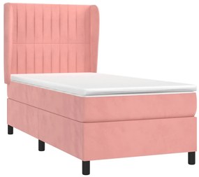 ΚΡΕΒΑΤΙ BOXSPRING ΜΕ ΣΤΡΩΜΑ ΡΟΖ 90X200 ΕΚ. ΒΕΛΟΥΔΙΝΟ 3129314