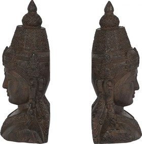 Bokstøtte Home ESPRIT Ρητίνη Ανατολικó 15 x 11 x 28 cm