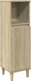 vidaXL Ντουλάπι Μπάνιου Sonoma Δρυς 30x30x100 εκ. Επεξεργασμένο Ξύλο