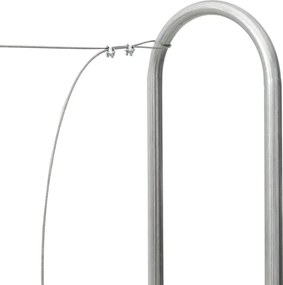 vidaXL Ράφι Καυσόξυλων 300x25x150 εκ. Γαλβανιζέ Ατσάλι