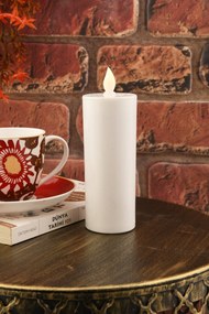 Stewehome Μπαταρίας led κυλινδρικό κερί Λευκό 15x15 cm