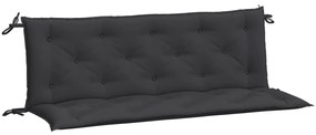 vidaXL Μαξιλάρια Πάγκου Κήπου 2 τεμ. Μαύρο 150x50x7cm Ύφασμα Oxford