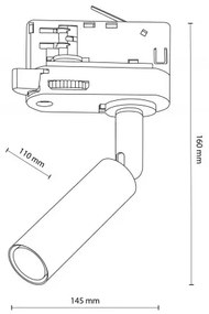 Σποτ Φωτιστικό Τριφασικής Ράγας G9 10W IP20 Tracer TK Lighting 4846 Λευκό