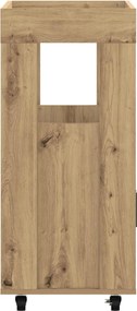 vidaXL Καλάθι Μπαρ Artisan Δρυς 60 x 39.5 x 89 εκ. Επεξεργασμένο Ξύλο
