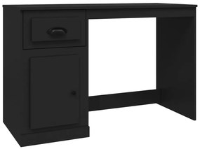 vidaXL Γραφείο με Συρτάρι Μαύρο 115x50x75 εκ. Επεξεργασμένο Ξύλο