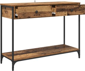 vidaXL Τραπέζι κονσόλας Παλιό Ξύλο 100 x 34,5 x 75 εκ.