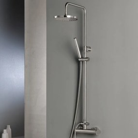 Armando Vicario Slim Inox Μπαταρία Nτους 2 Eξόδων με Kολώνα, Aνακλινόμενη Κεφαλή, Tηλέφωνο, Στήριγμα 500065-110