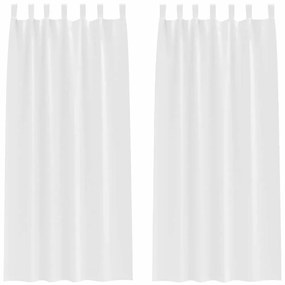 vidaXL Κουρτίνες 2 pcs Καθαρό Λευκό 260x140εκ. Πολυεστέρας