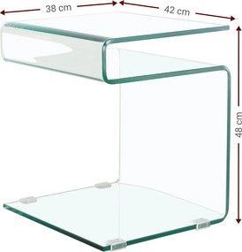 Βοηθητικό τραπεζάκι σαλονιού Crystal Curve