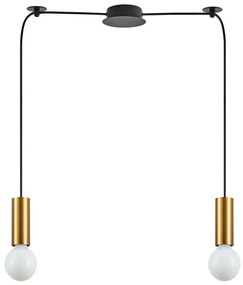 Φωτιστικό Οροφής Adept Tube 77-8570 30x11x300cm 2xE27 60W Black-Gold Homelighting