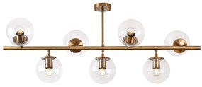 Φωτιστικό Οροφής - Πλαφονιέρα Fazli 942FLG1222 113x40x46cm 7xE14 40W Gold Opviq