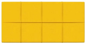 vidaXL Πάνελ Τοίχου 12 τεμ. Κίτρινος 60x30 εκ 2,16 μ² Βελούδο
