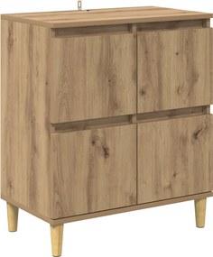 vidaXL Πλαϊνό γραφείο Artisan Oak 60 x 35 x 70 cm Επεξεργασμένο Ξύλο
