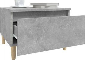 vidaXL Τραπέζια Βοηθητικά 2 τεμ. Γκρι Σκυροδ. 50x46x35 εκ. Επεξ. Ξύλο